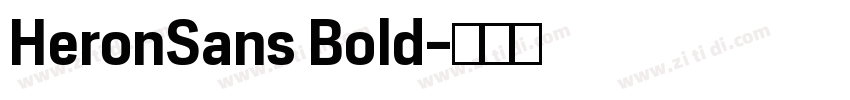 HeronSans Bold字体转换